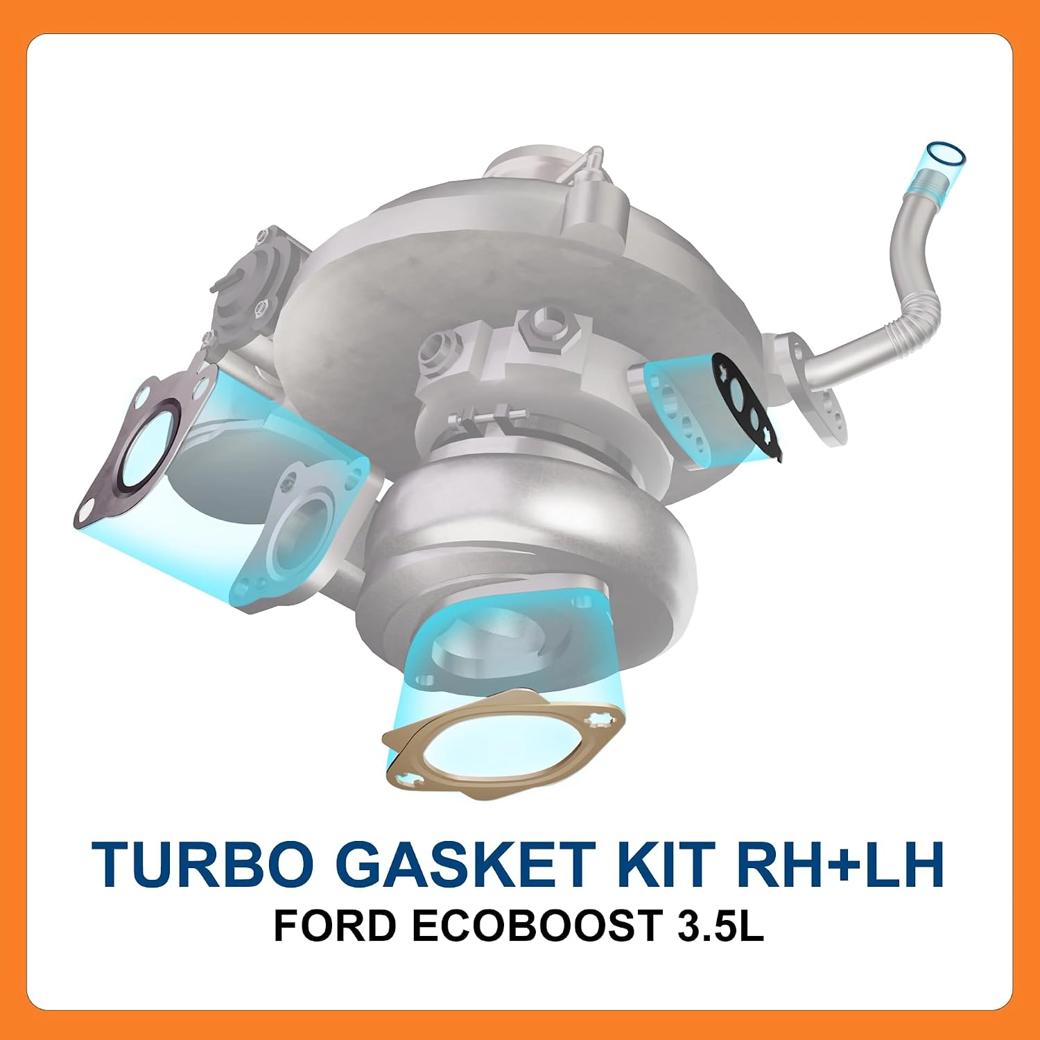 BTS-0469RH Turbo Gasket Kit - RH for Ford - 4 BTS-0469RH Turbo Gasket Kit – RH for Ford