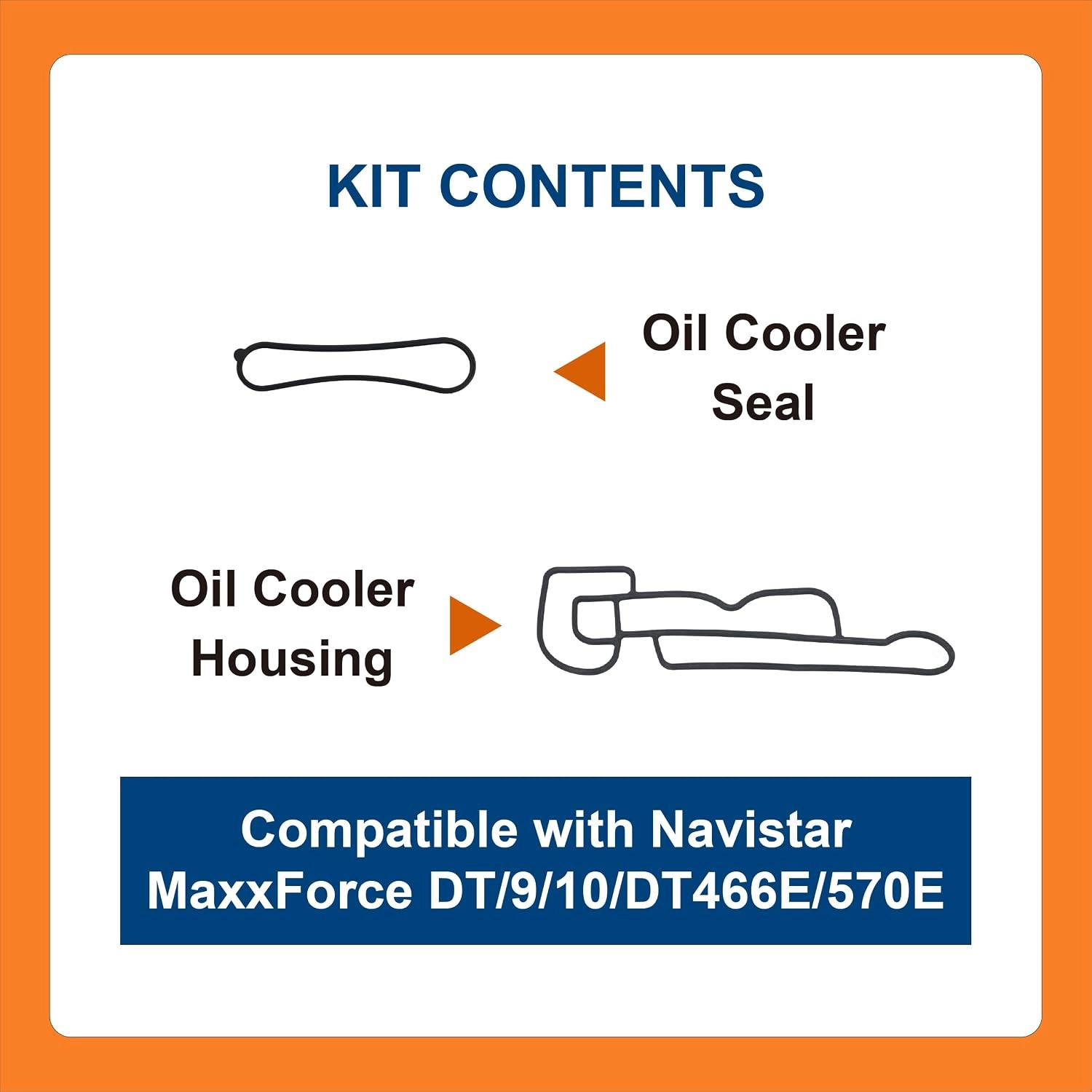 BTS-1842124C91 Oil Cooler Assembly Gasket Kit for Navistar - 2 BTS-1842124C91 Oil Cooler Assembly Gasket Kit for Navistar