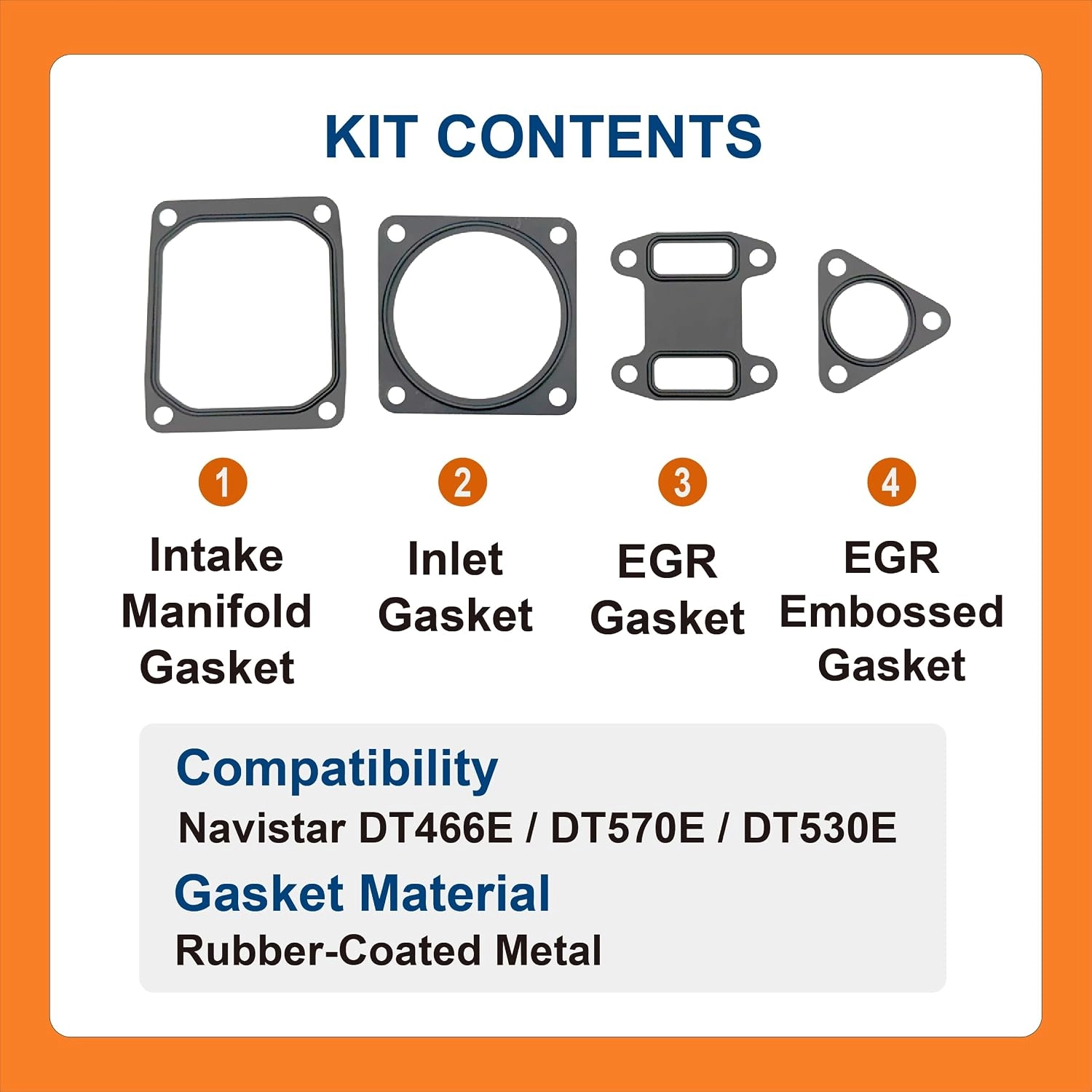 BTS-1842592C91 EGR Mixer Seal Kit for Navistar - 2 BTS-1842592C91 EGR Mixer Seal Kit for Navistar