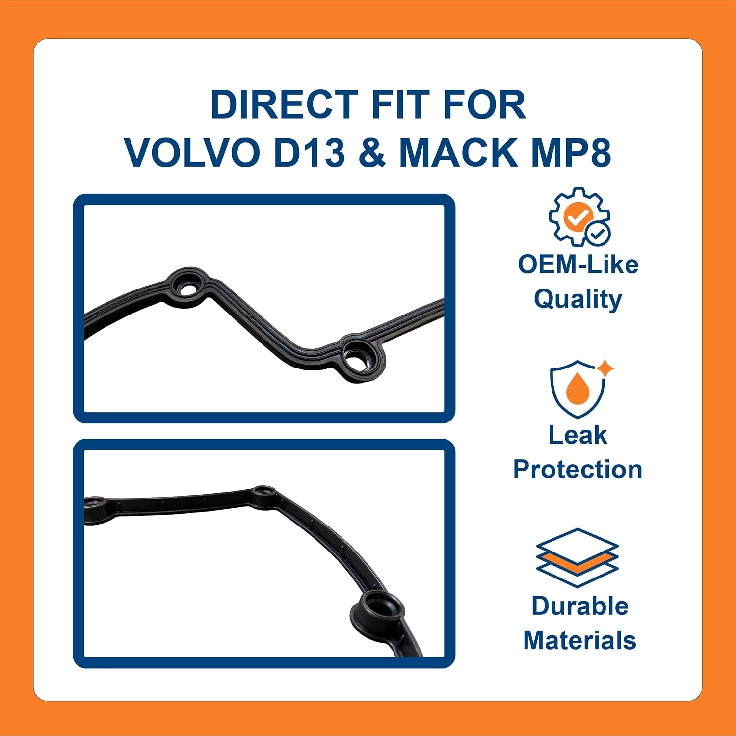 BTS-22777560 Valve Cover Gasket for Volvo, Mack - 2 BTS-22777560 Valve Cover Gasket for Volvo, Mack
