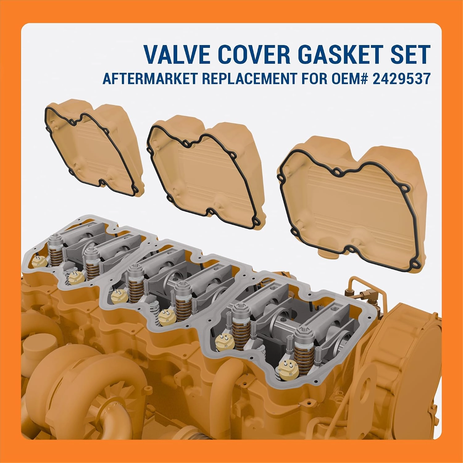 BTS-2429537 Valve Cover Gasket for Caterpillar - 1 BTS-2429537 Valve Cover Gasket for Caterpillar