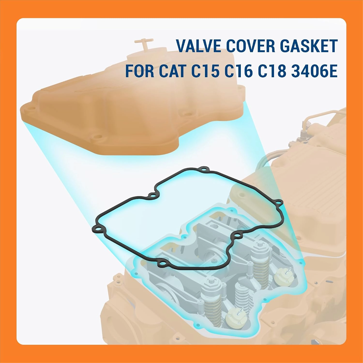 BTS-2429537 Valve Cover Gasket for Caterpillar - 3 BTS-2429537 Valve Cover Gasket for Caterpillar