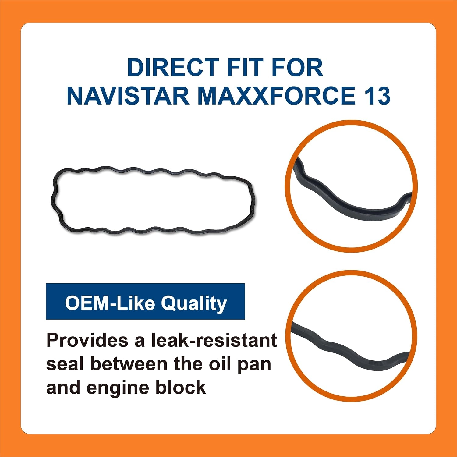 BTS-3003425C2 Oil Pan Gasket for Navistar - 2 BTS-3003425C2 Oil Pan Gasket for Navistar