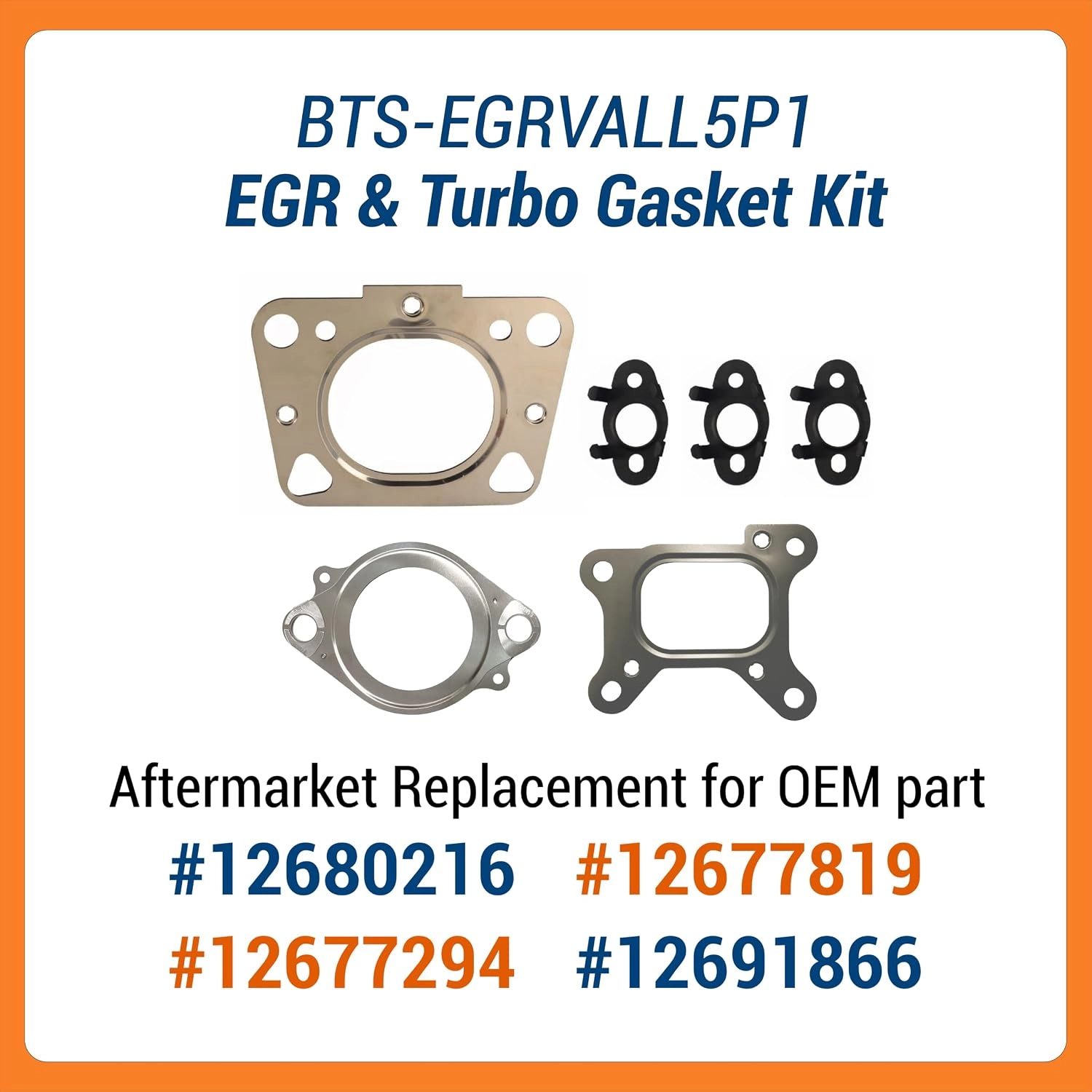BTS-EGRVALL5P1 EGR & Turbo Gasket Kit for General Motors - Image 1 BTS-EGRVALL5P1 EGR & Turbo Gasket Kit for General Motors
